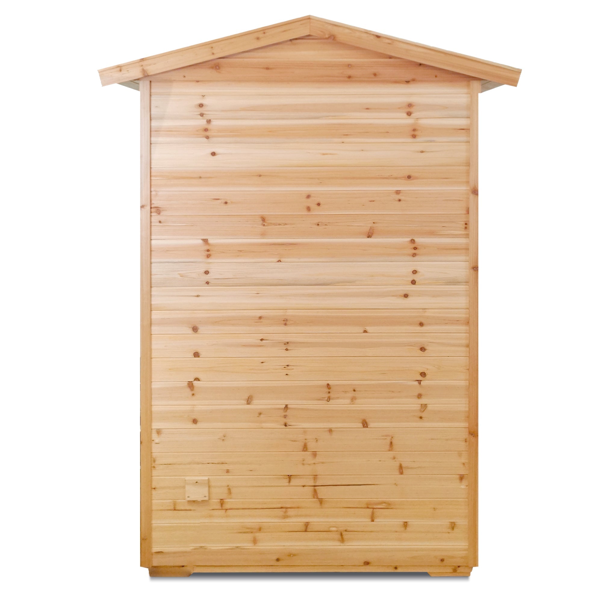 2-Person Outdoor Far Infrared Sauna – Old Fir Wood with Bluetooth Audio