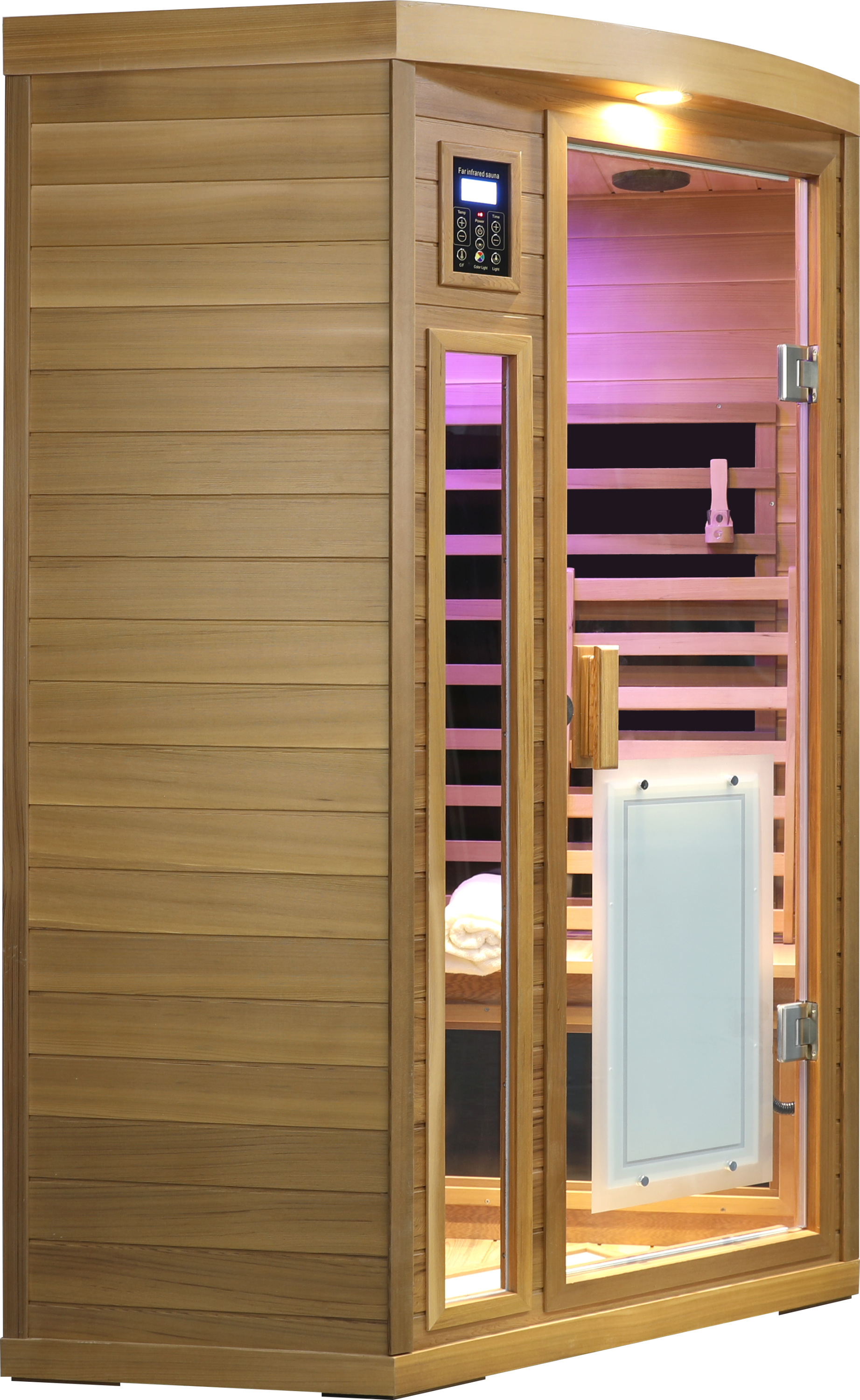 Low EMF 2-Person Far-Infrared Red Cedar Deluxe Indoor Pentagonal Sauna Room