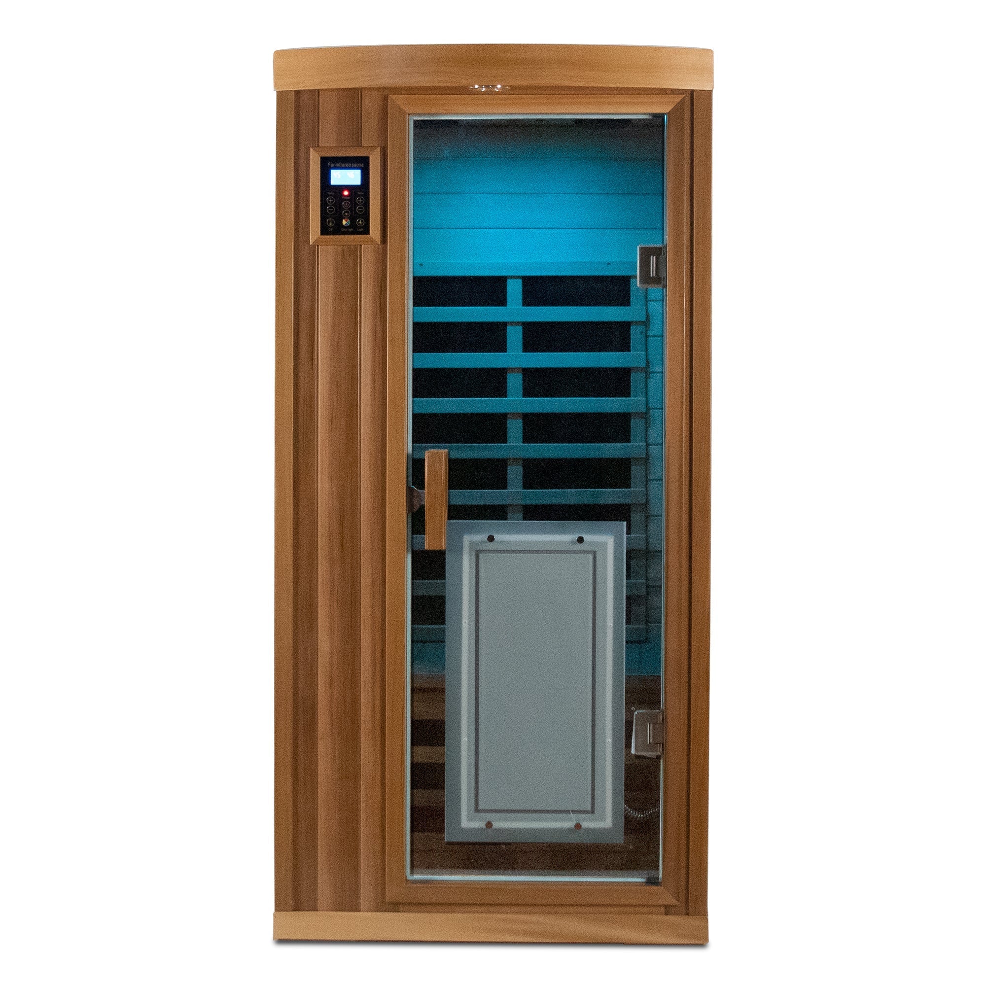 Deluxe 1-Person Low EMF Far Infrared Sauna – Red Cedar with Bluetooth Audio