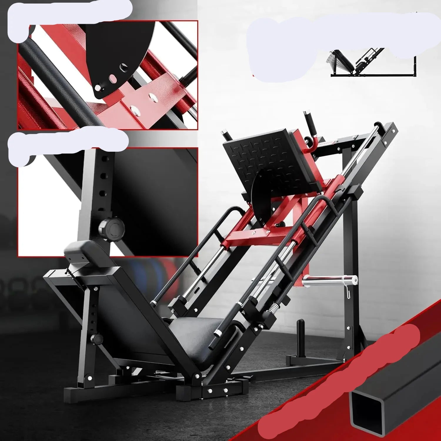 Pro-Grade Leg Press & Hack Squat Machine for Home Gym