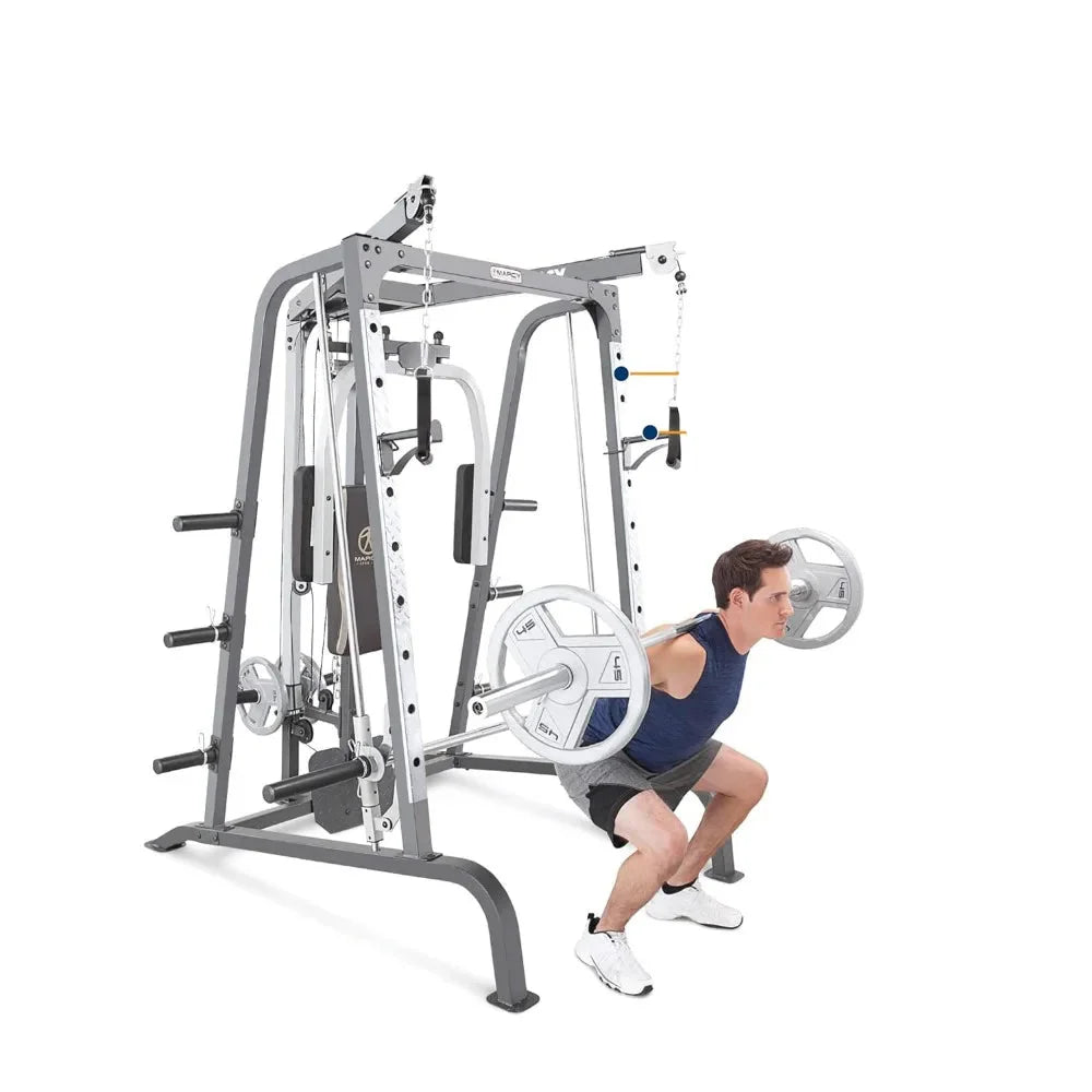 All-in-One Home Gym with Smith Machine, Power Cage & Leg Press