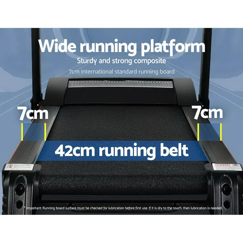 Everfit Electric Treadmill – 420 mm Running Belt | 18 km/h Folding Home Exercise Machine