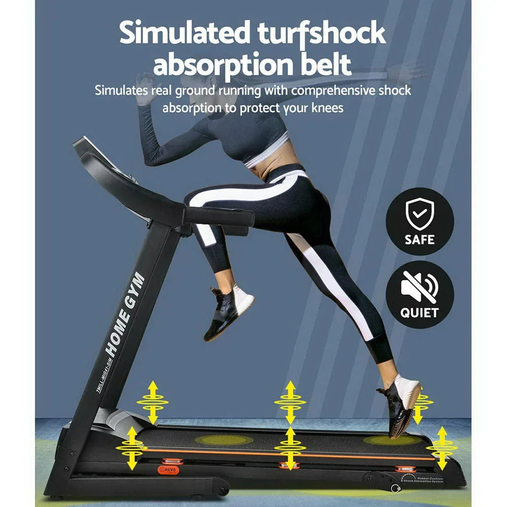 Everfit Electric Treadmill – 420 mm Running Belt | 18 km/h Folding Home Exercise Machine