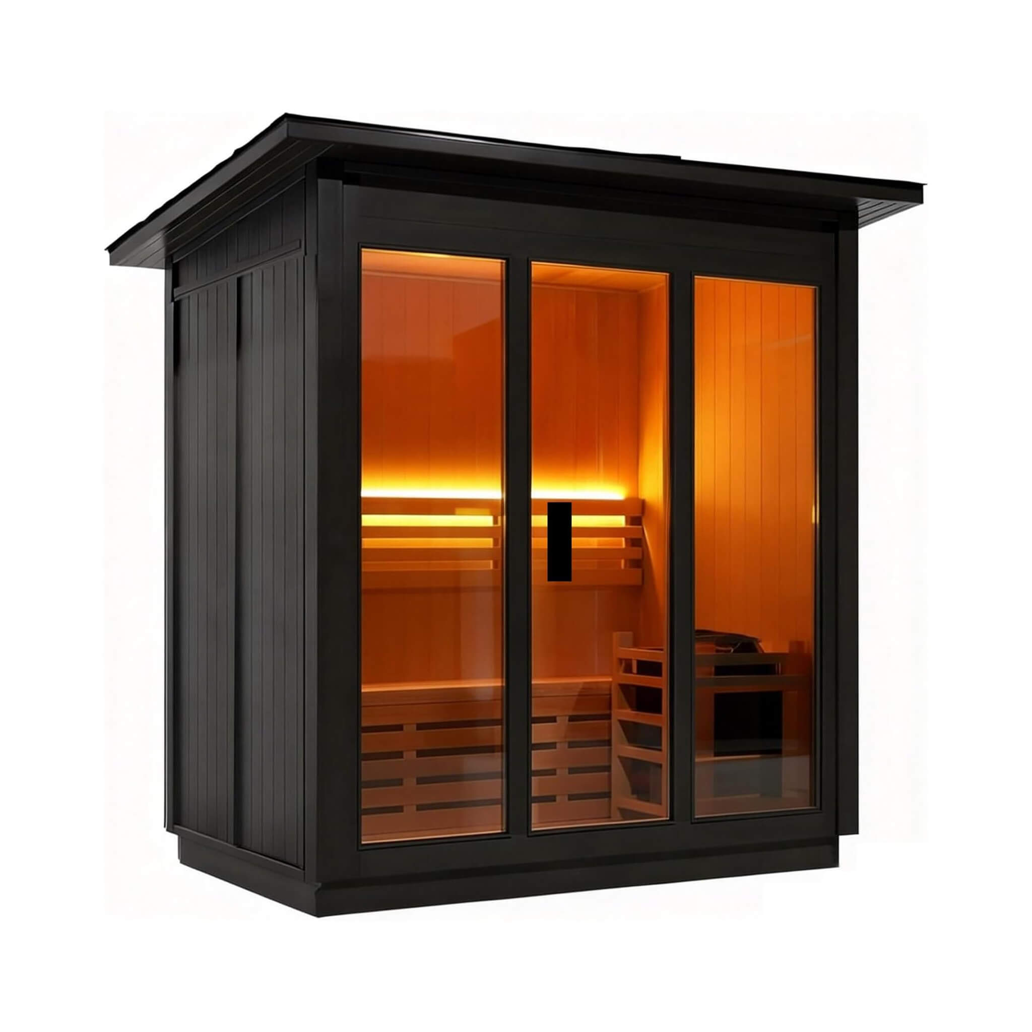Custom 8-Person Outdoor Steam Sauna with Heater & Stones