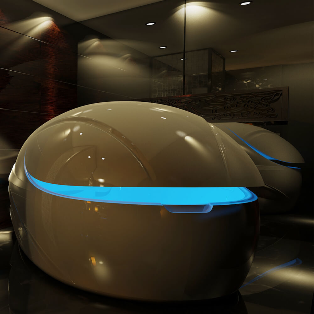 Dreampod Vmax Flotation Pod | Largest Commercial & Home Pod | Couples Float | Fiberglass | TCP/IP Control | Epsom Salt Options