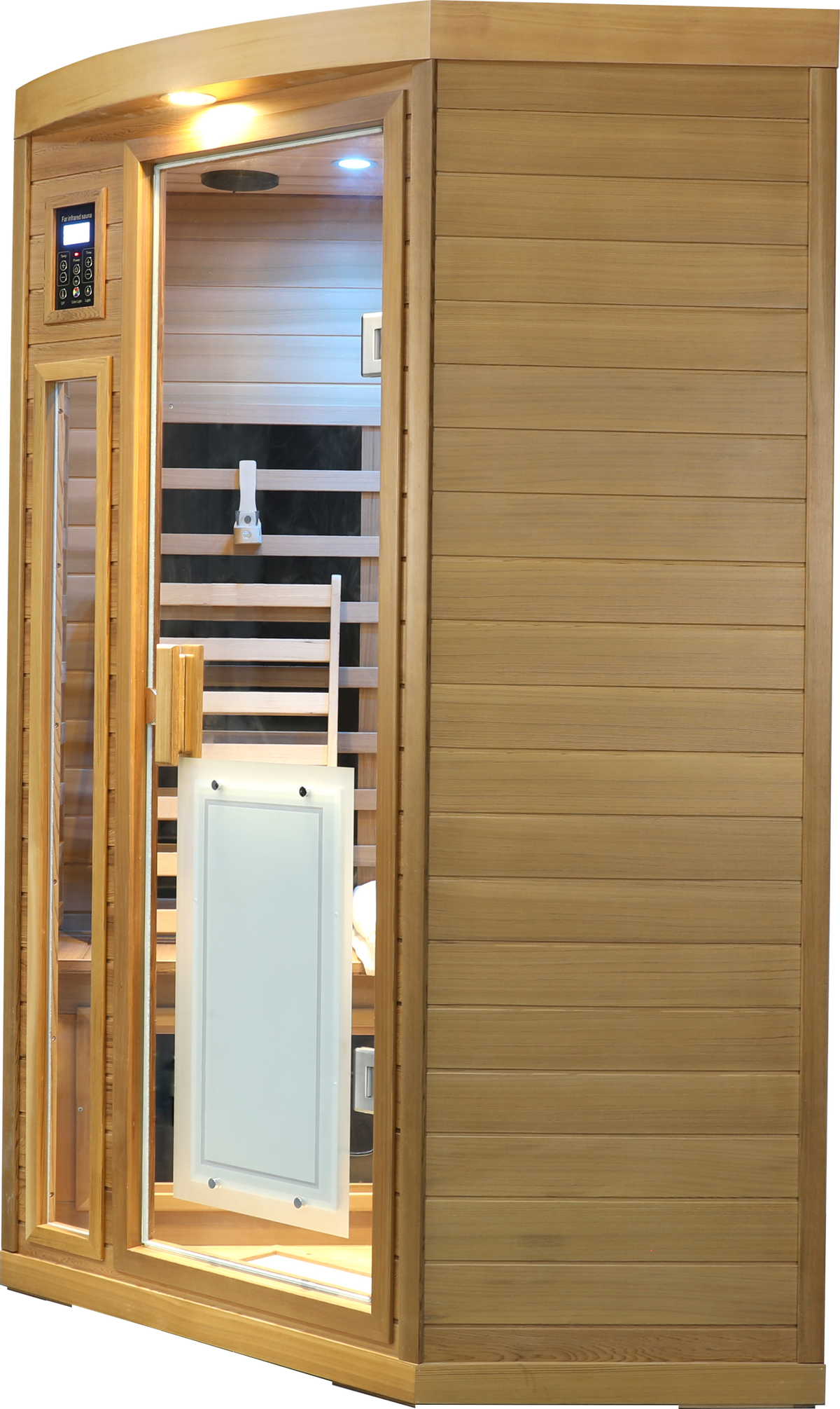 Low EMF 2-Person Far-Infrared Red Cedar Deluxe Indoor Pentagonal Sauna Room