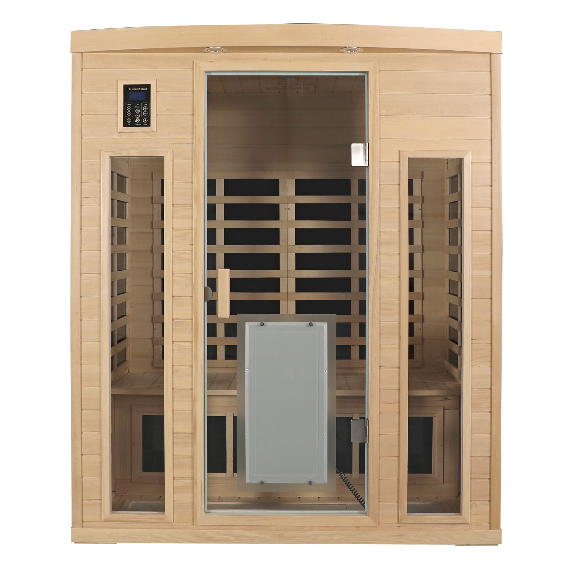 3-Person Low EMF Far Infrared Sauna – Hemlock Wood with Bluetooth Speakers