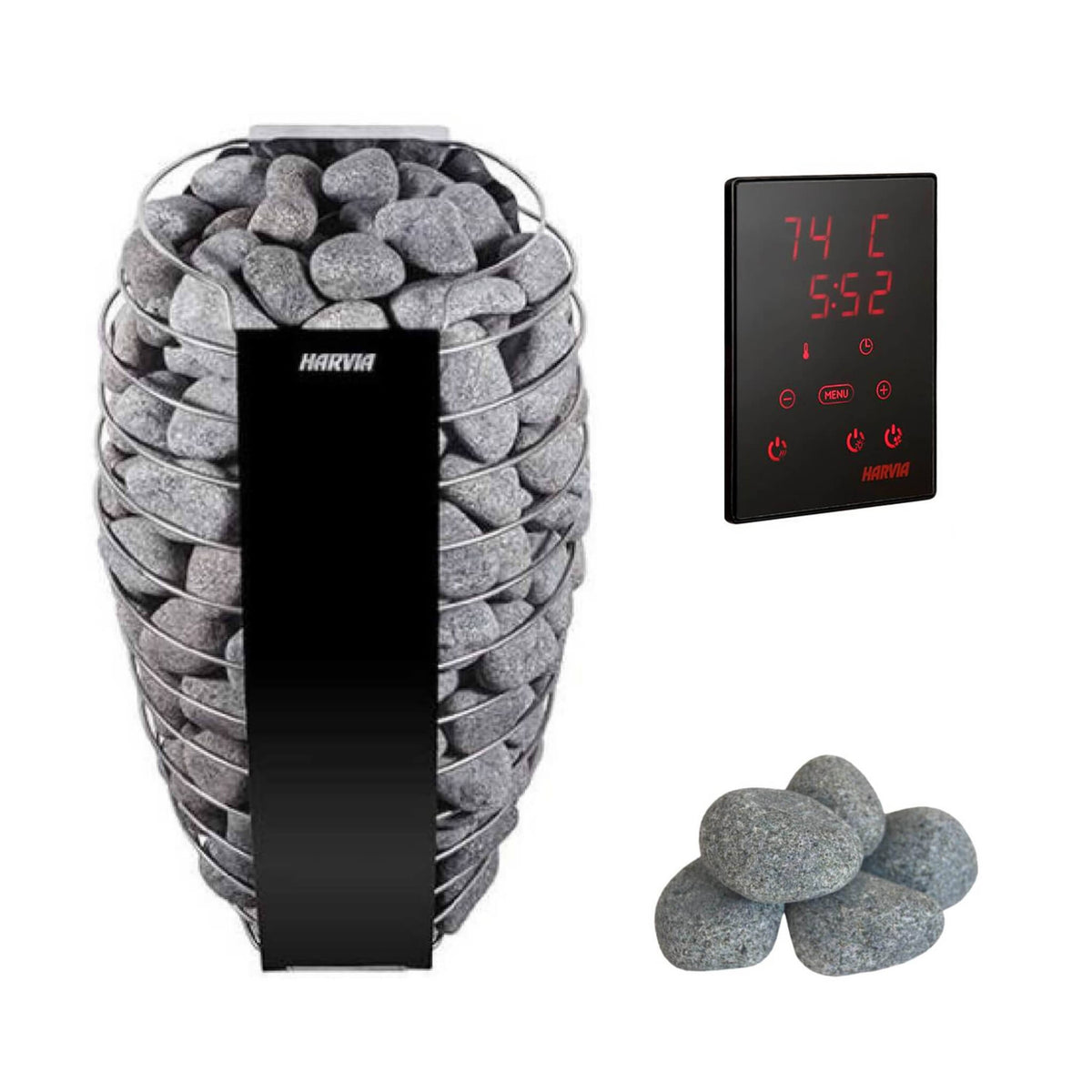Harvia Spirit UL Certified Electric Sauna Heater with Xenio Control Panel