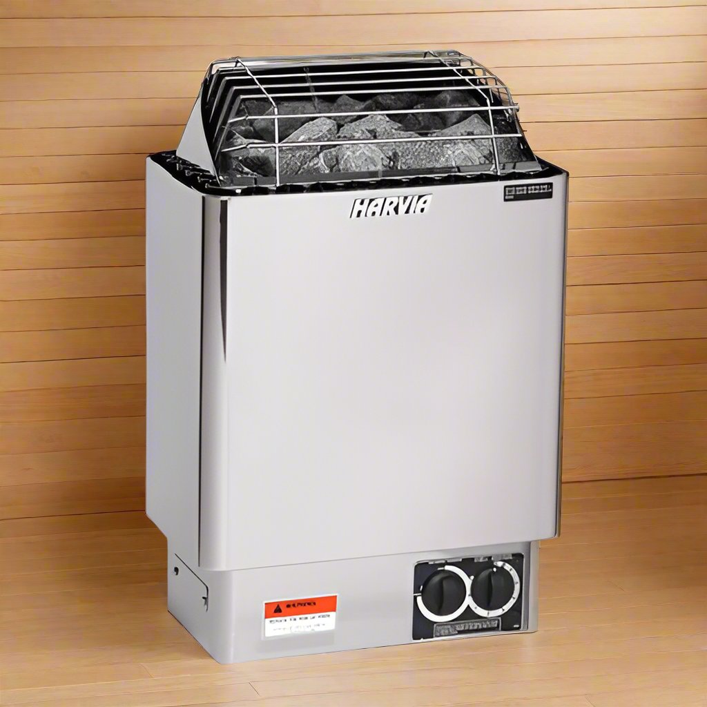 Harvia KIP45B JH45BU1UL Kip Series 4.5kW Stainless Steel Sauna Heater with Built-In Controls, 240V 1PH, UL Listed