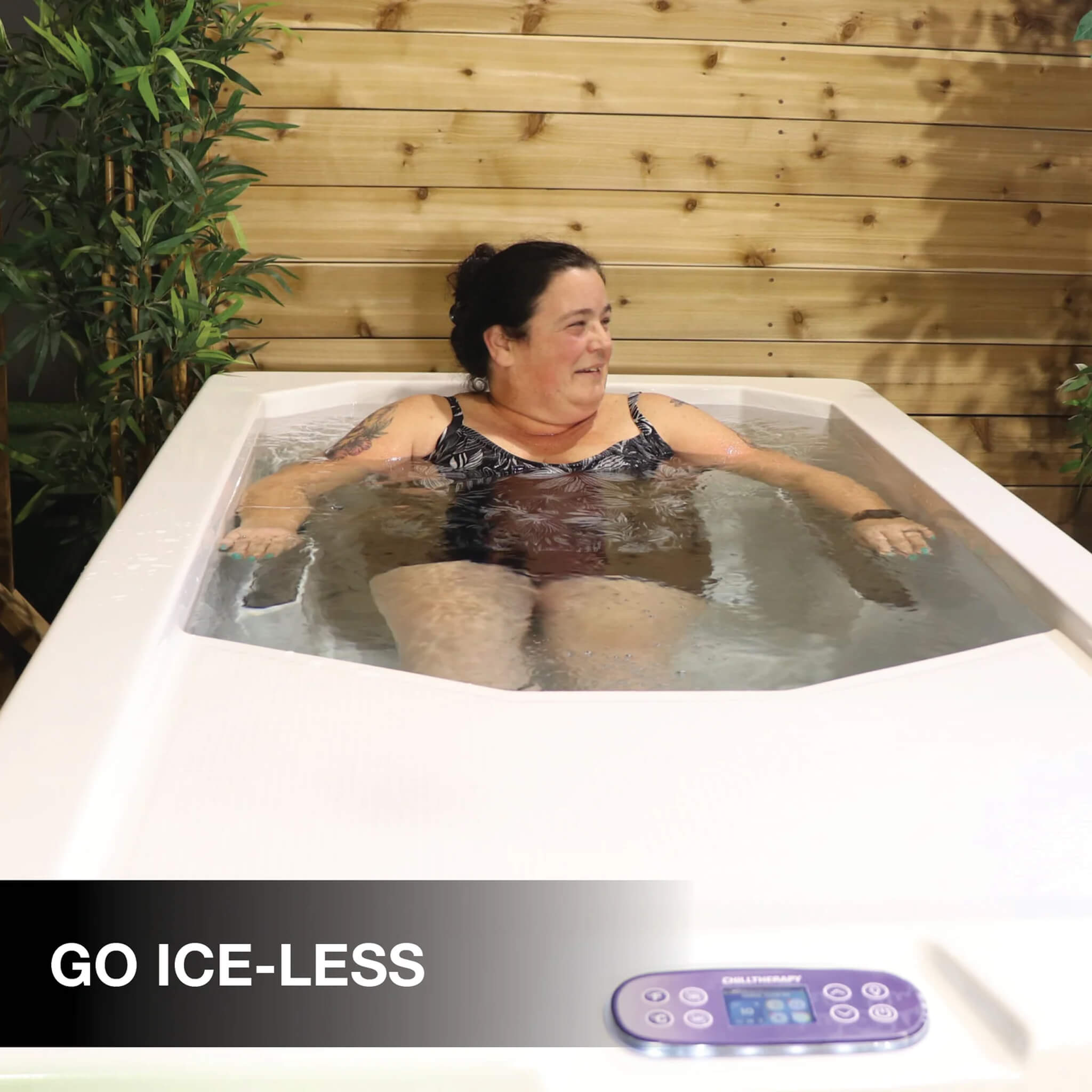 CSC 1000 Premium Cold Plunge Spa Tub | Built-In Ozone | CLIM8ZONE II Heat Pump | Multi-Color Lighting | Locking Cover
