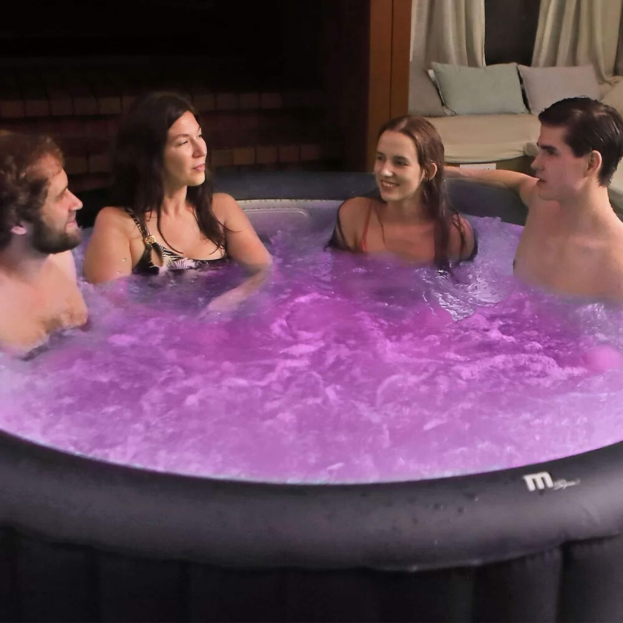 MSpa Aurora Urban Series 6-Person Inflatable Round Hot Tub with Hydro Massage (U-AU061)