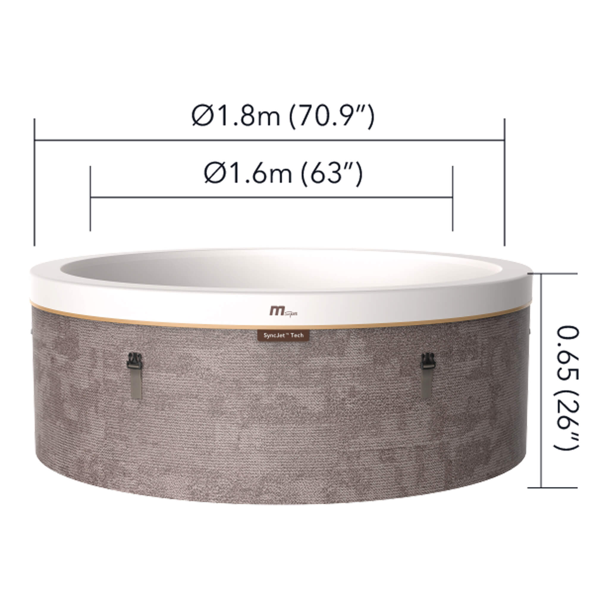 MSpa Cocoon Verto 6-Person Inflatable Hot Tub with Wi-Fi