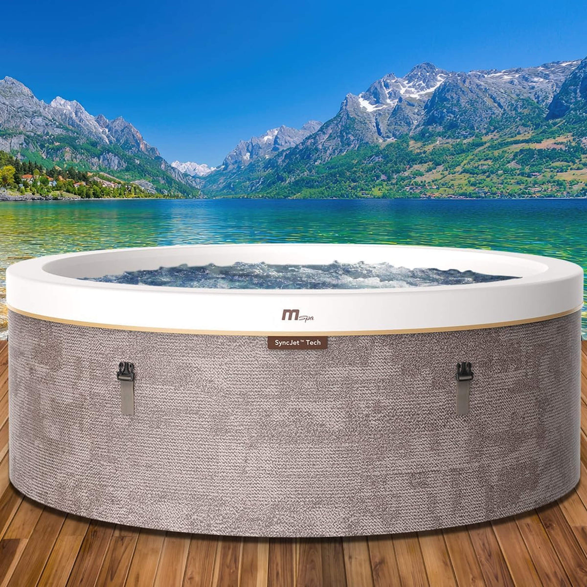 MSpa Cocoon Verto 6-Person Inflatable Hot Tub with Wi-Fi