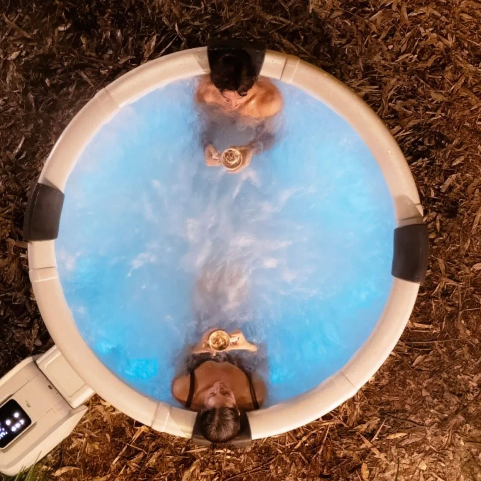 MSpa Denver Frame Series 6-Person Inflatable Round Hot Tub with Hydro Massage (F-DO066W)