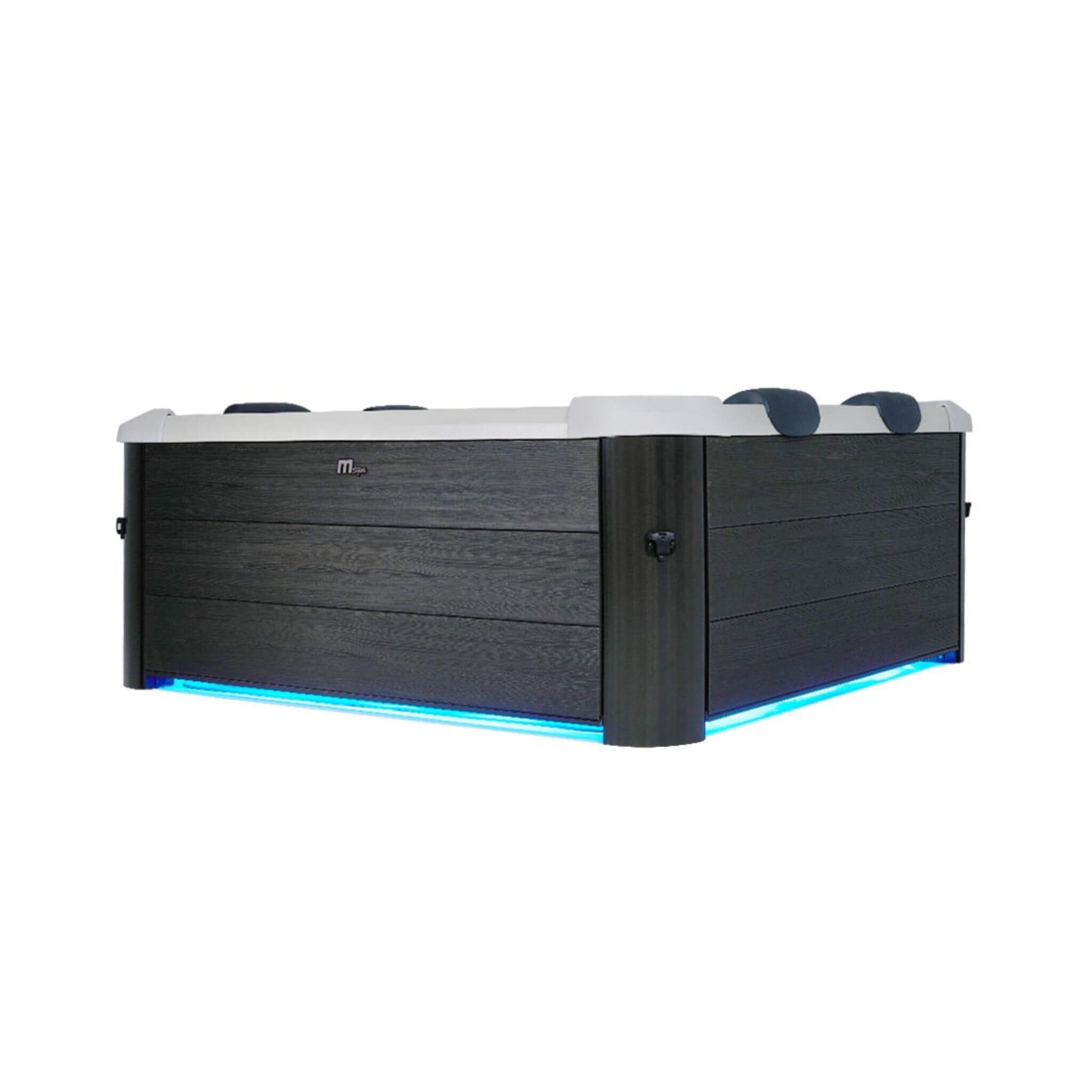 MSpa Oslo Supreme 6-Person Square Inflatable Spa | 120 Jets | LED Lights | App Control | Hydromassage | Free USA Shipping