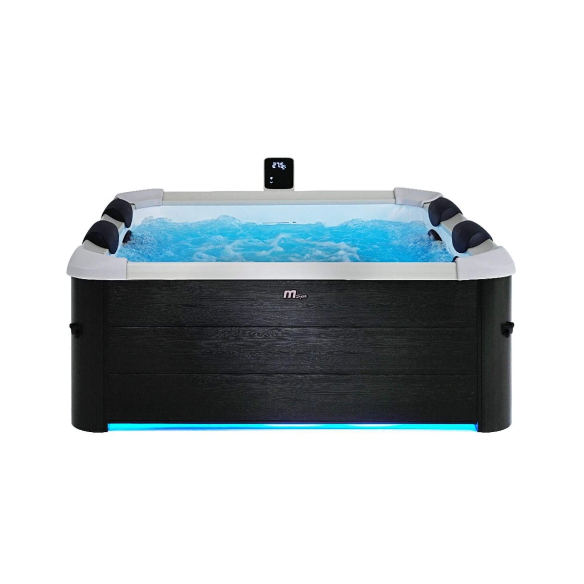 MSpa Oslo Supreme 6-Person Square Inflatable Spa | 120 Jets | LED Lights | App Control | Hydromassage | Free USA Shipping