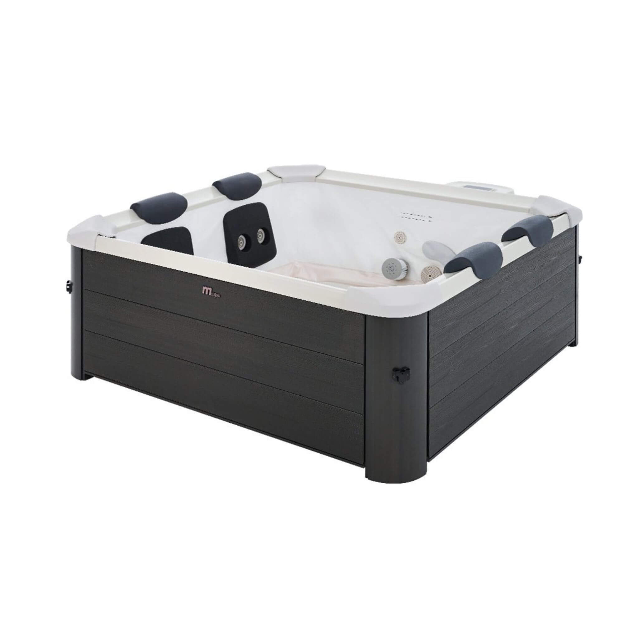 MSpa Oslo Supreme 6-Person Square Inflatable Spa | 120 Jets | LED Lights | App Control | Hydromassage | Free USA Shipping