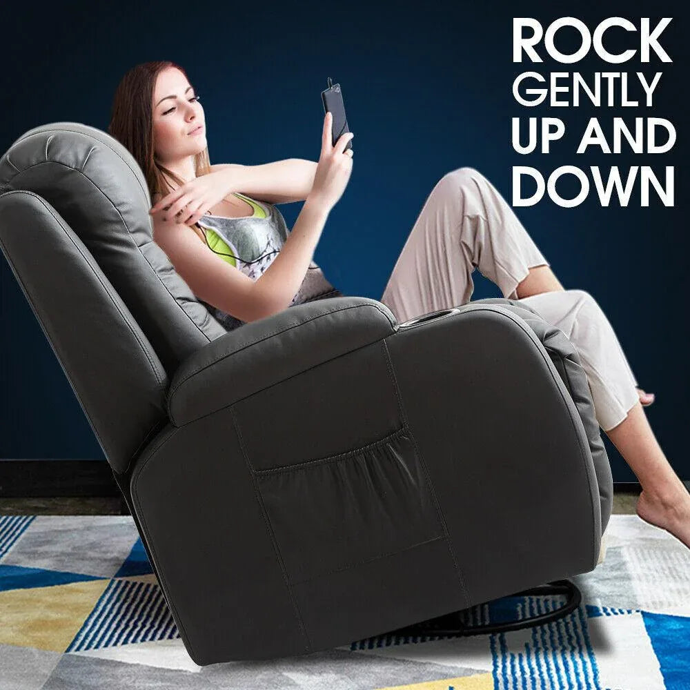 Levede Zero Gravity Massage Recliner Chair – Full Body Heat, Swivel &amp; Rocking Recliner