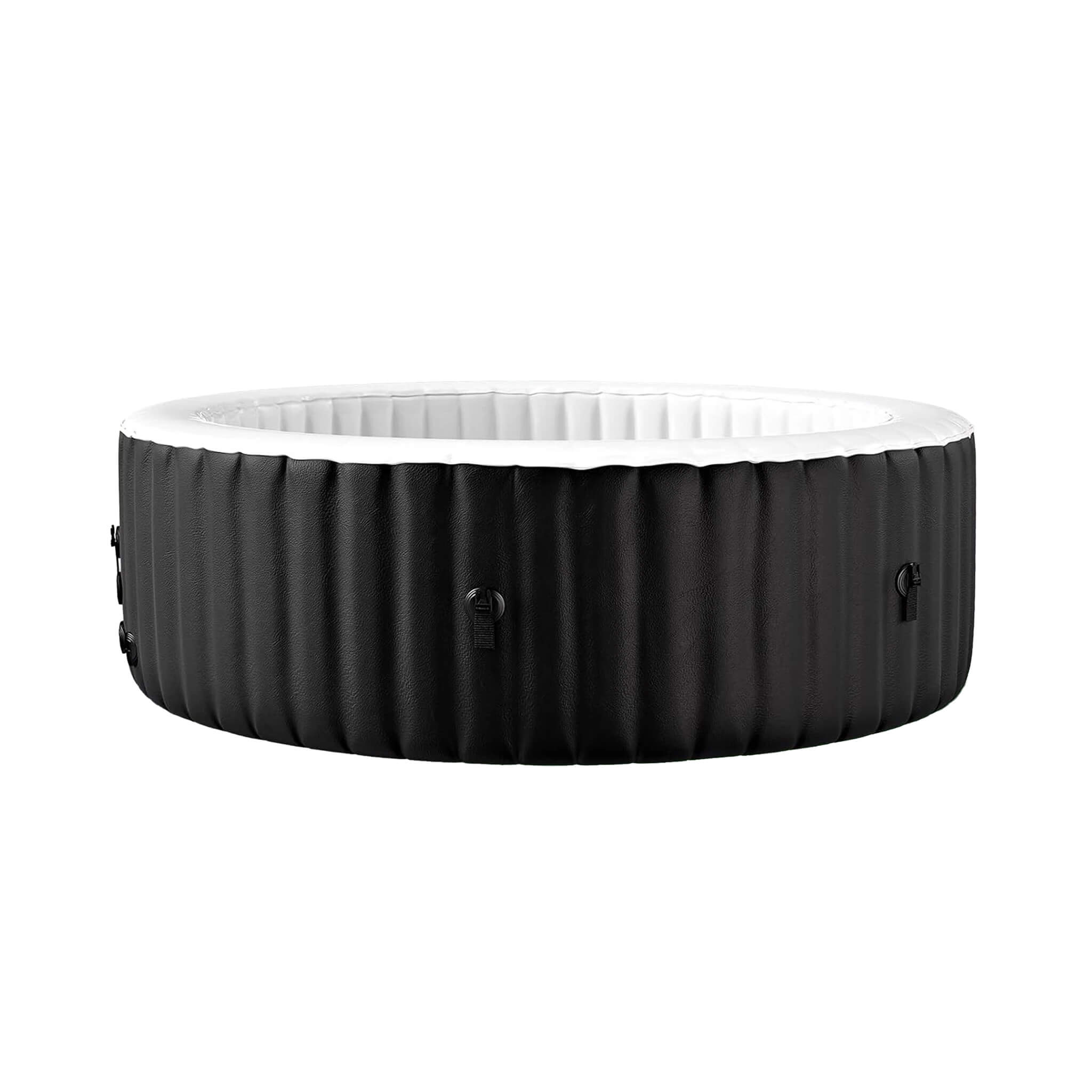 Premium Large 4-Person Inflatable Hot Tub Kit with 8-Color LED Lights (SAK20759)