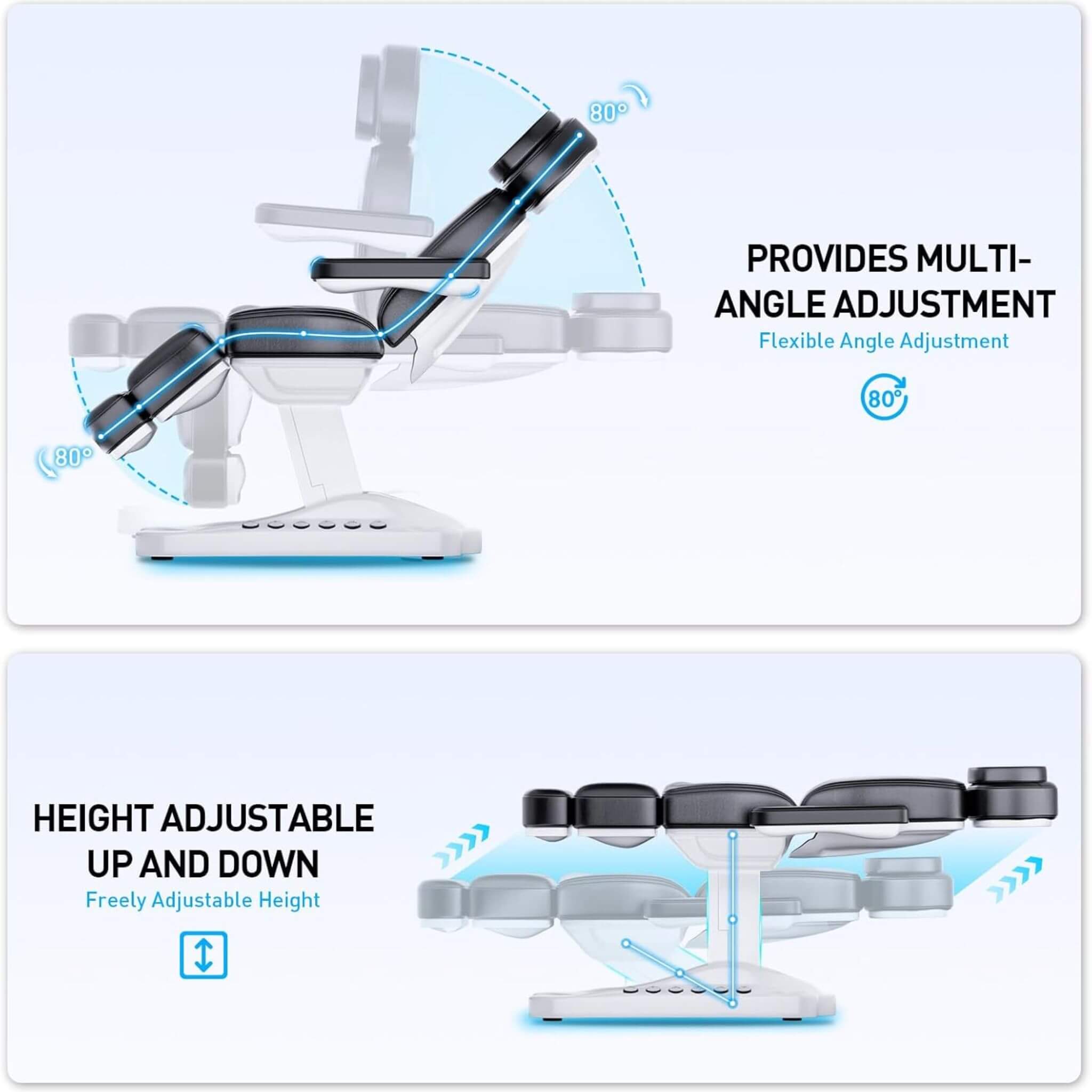 Professional Fully Electric Massage Table with Lift & Foot Pedal