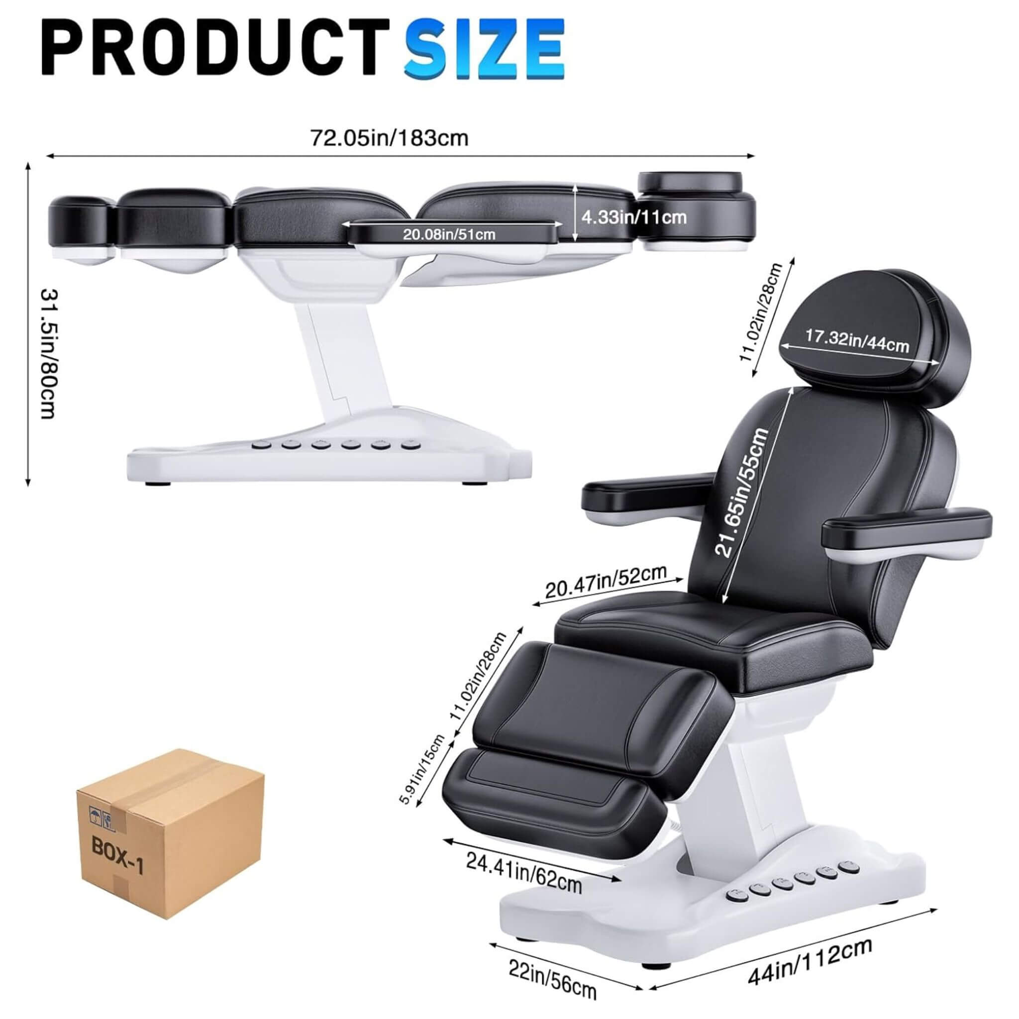 Professional Fully Electric Massage Table with Lift & Foot Pedal