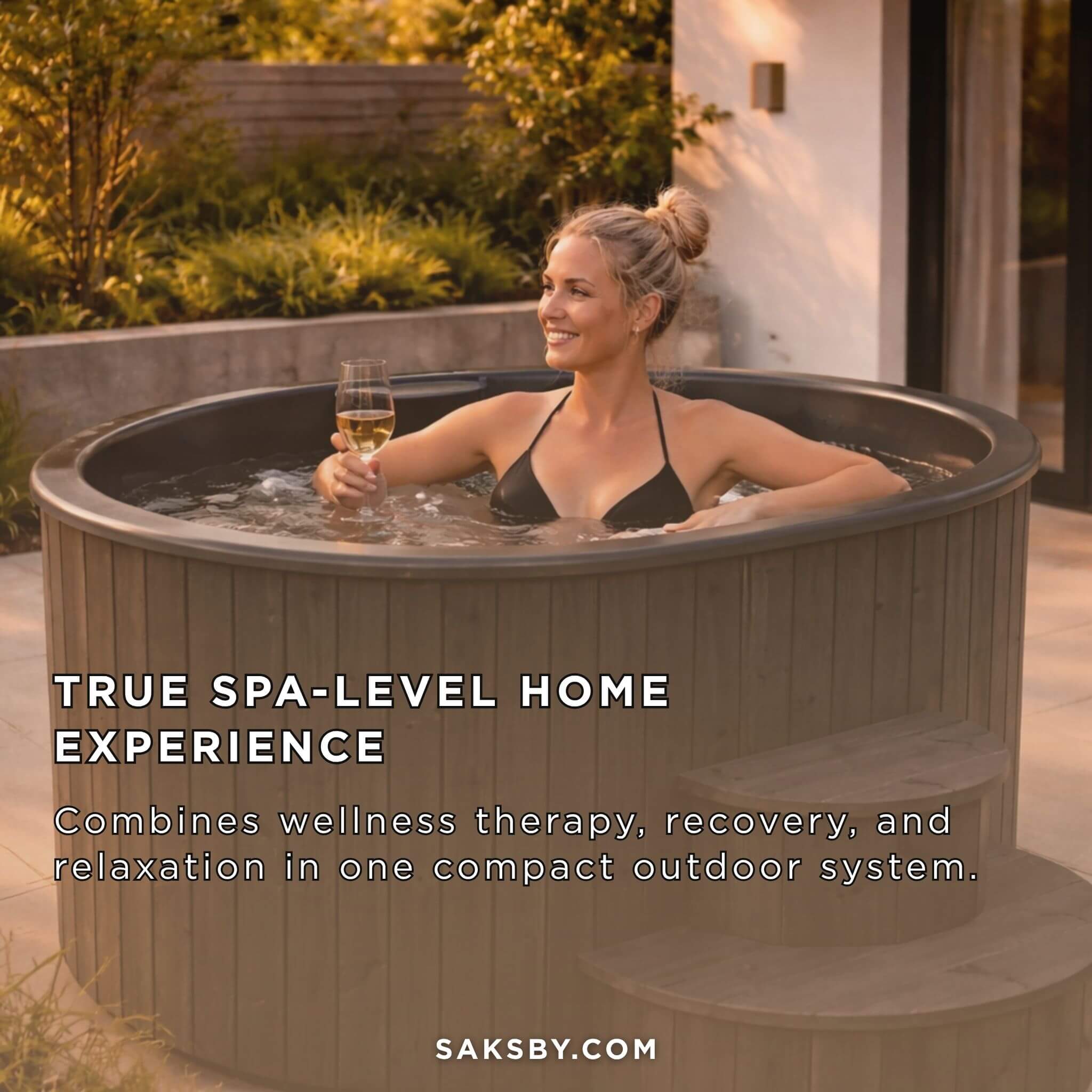 SaunaLife Model S2N/B 2-Person Outdoor Immersion Tub