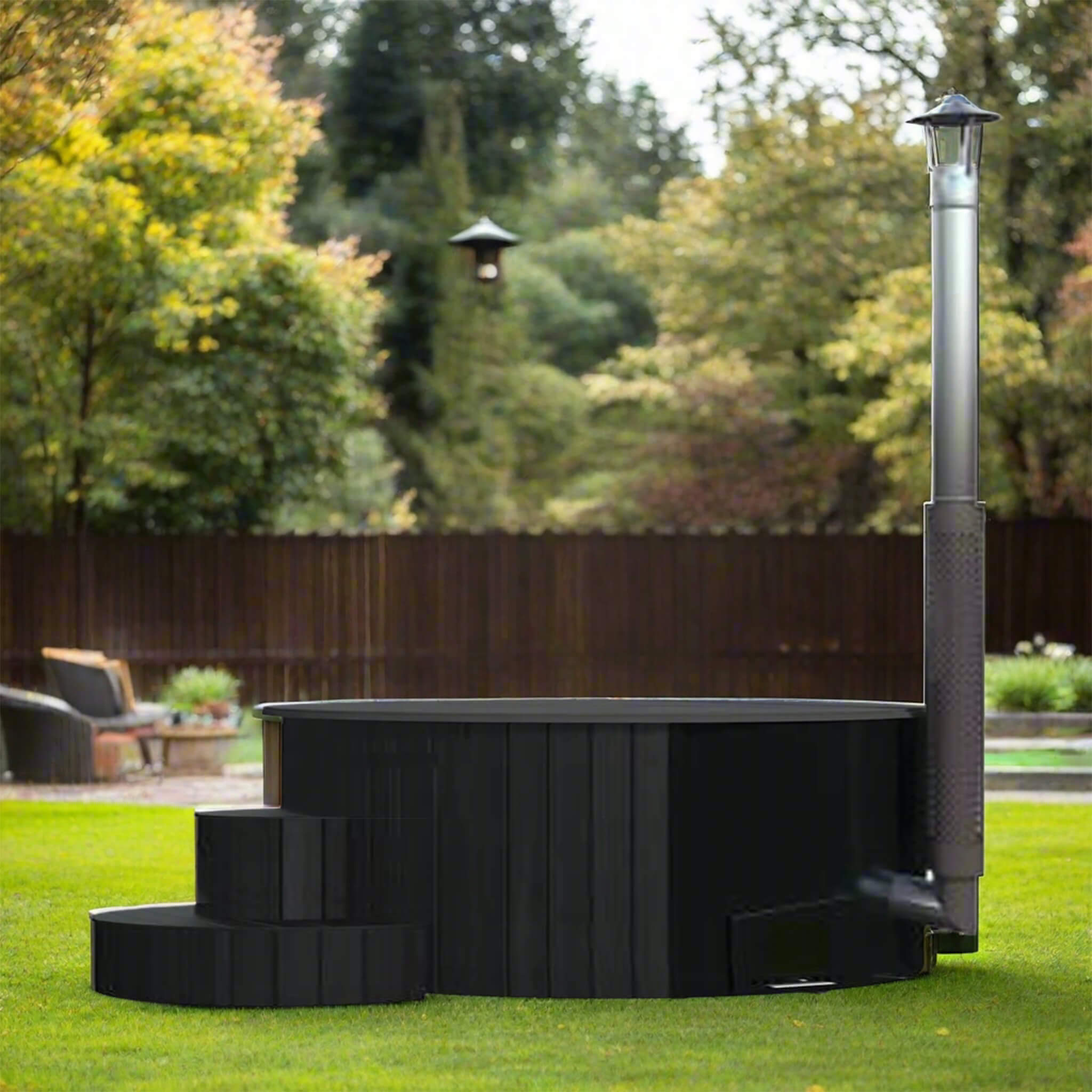 SaunaLife Model S4B Premium 6-Person Wood-Burning Hot Tub