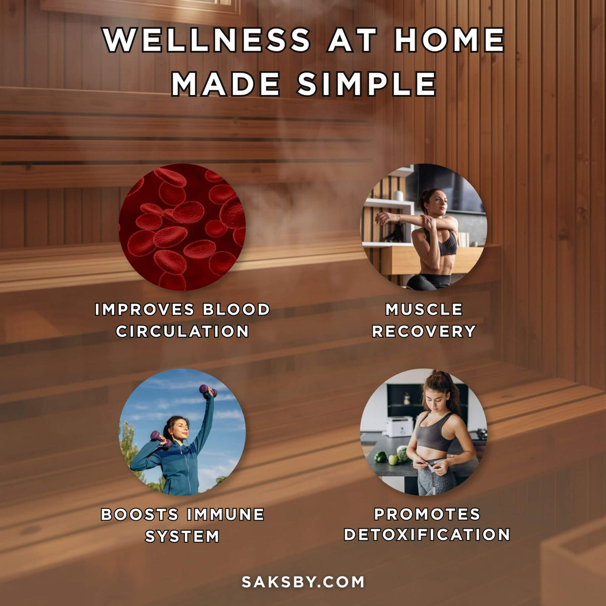 SaunaLife Model S4N Premium 6-Person Wood-Burning Hot Tub