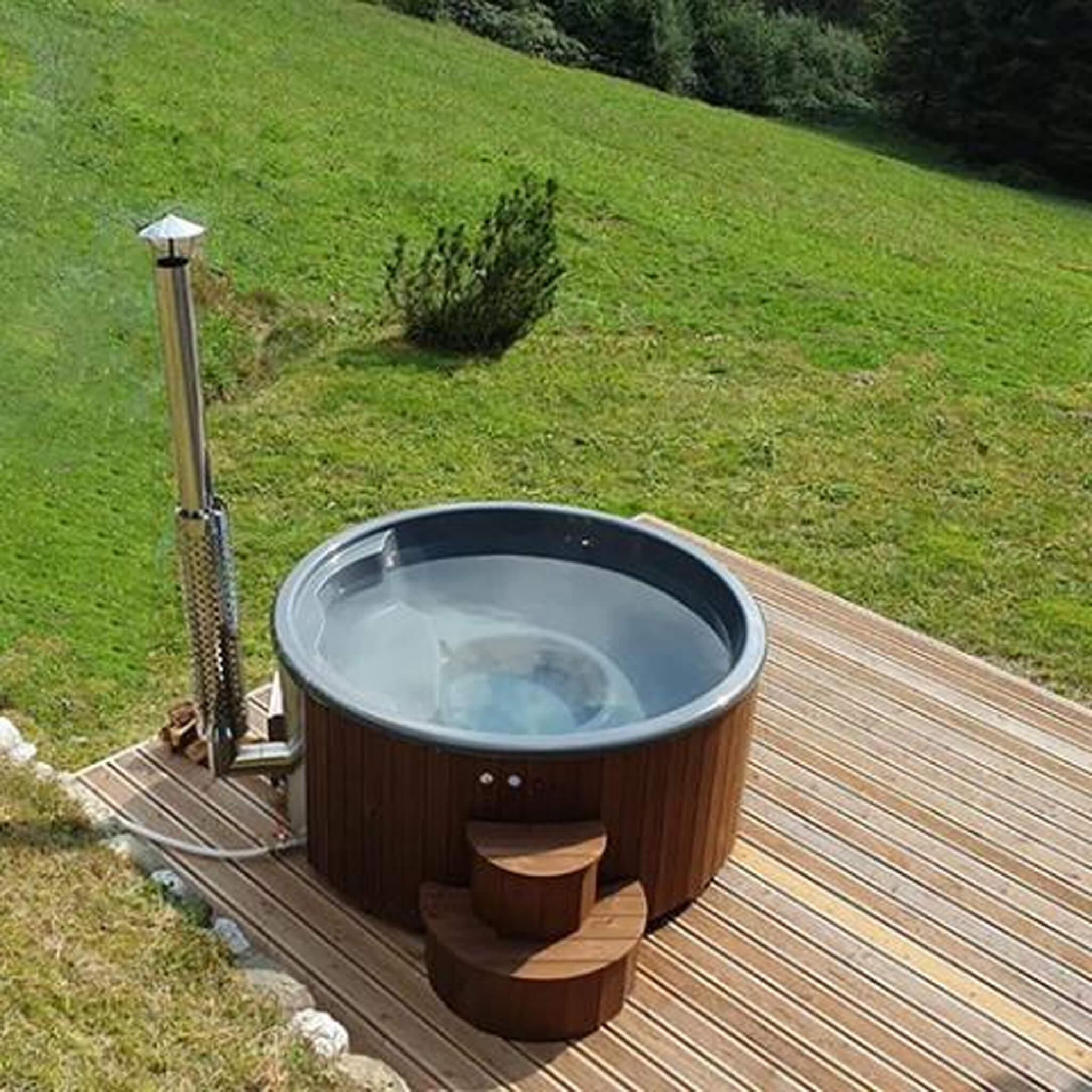 SaunaLife Model S4N Premium 6-Person Wood-Burning Hot Tub